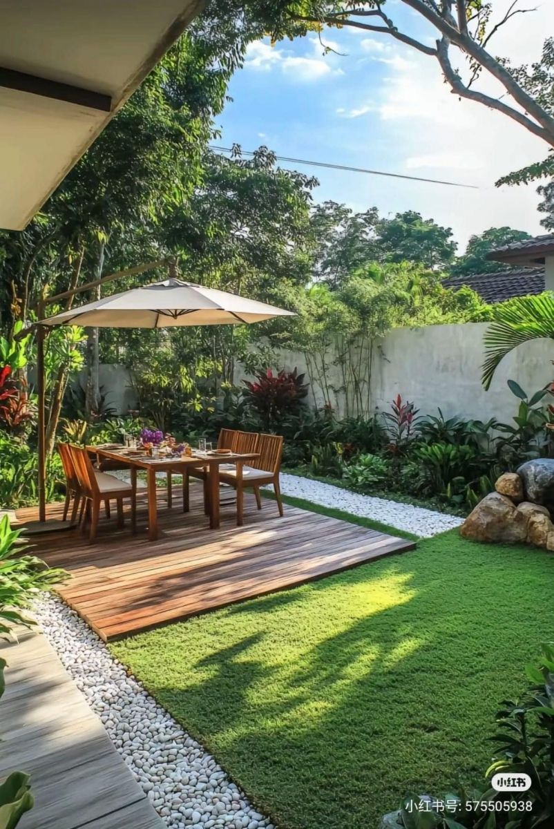 sân vườn phía sau nhà zions
